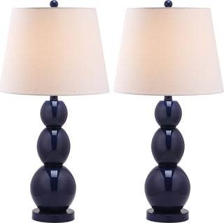 Safavieh Jayne 265-Inch H Three Sphere Glass Lamp Navy 