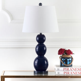 Safavieh Jayne 265-Inch H Three Sphere Glass Lamp Navy 