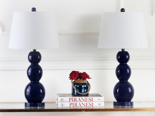 Safavieh Jayne 265-Inch H Three Sphere Glass Lamp Navy 