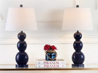 Safavieh Jayne 265-Inch H Three Sphere Glass Lamp Navy 