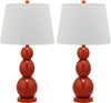 Safavieh Jayne 265-Inch H Three Sphere Glass Lamp Blood Orange 