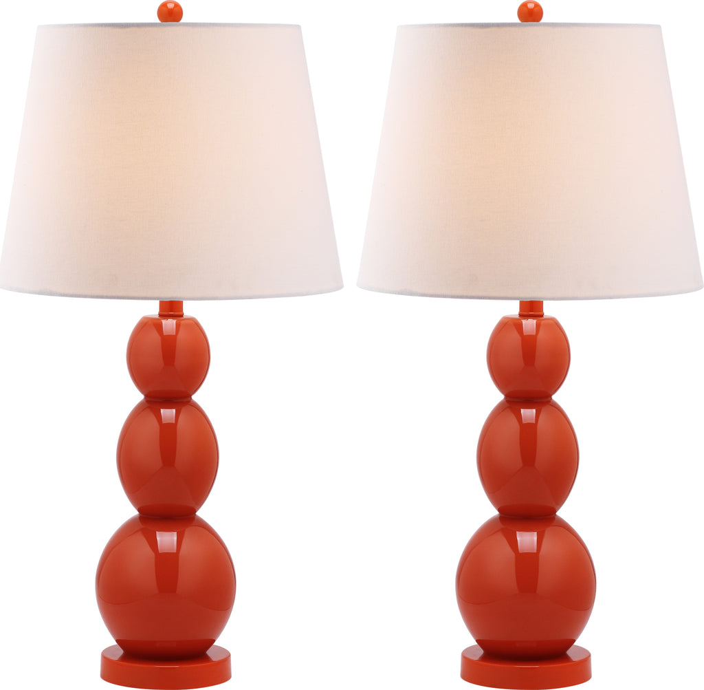 Safavieh Jayne 265-Inch H Three Sphere Glass Lamp Blood Orange main image