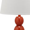 Safavieh Jayne 265-Inch H Three Sphere Glass Lamp Blood Orange 