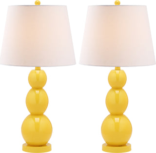 Safavieh Jayne 265-Inch H Three Sphere Glass Lamp Yellow Mirror 