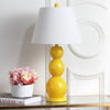 Safavieh Jayne 265-Inch H Three Sphere Glass Lamp Yellow Mirror 
