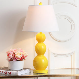 Safavieh Jayne 265-Inch H Three Sphere Glass Lamp Yellow Mirror main image