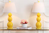 Safavieh Jayne 265-Inch H Three Sphere Glass Lamp Yellow Mirror 
