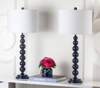 Safavieh Jenna 315-Inch H Stacked Ball Lamp Navy 