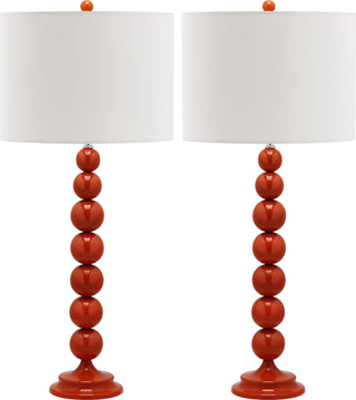 Safavieh Jenna 315-Inch H Stacked Ball Lamp Blood Orange 