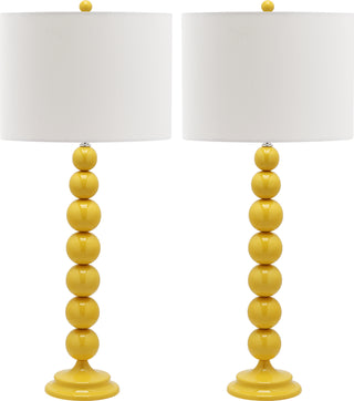 Safavieh Jenna 315-Inch H Stacked Ball Lamp Yellow Mirror 