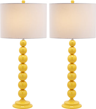 Safavieh Jenna 315-Inch H Stacked Ball Lamp Yellow Mirror 