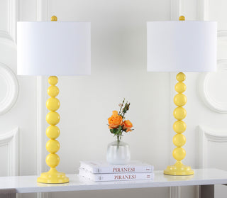 Safavieh Jenna 315-Inch H Stacked Ball Lamp Yellow Mirror 