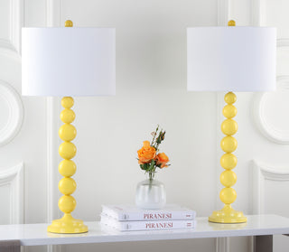 Safavieh Jenna 315-Inch H Stacked Ball Lamp Yellow Mirror 