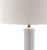 Safavieh Mae 305-Inch H Long Neck Ceramic Table Lamp White Mirror 