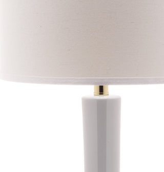 Safavieh Mae 305-Inch H Long Neck Ceramic Table Lamp White Mirror 