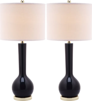 Safavieh Mae 305-Inch H Long Neck Ceramic Table Lamp Navy 