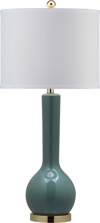 Safavieh Mae 305-Inch H Long Neck Ceramic Table Lamp Marine Blue 