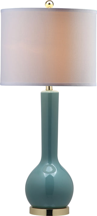 Safavieh Mae 305-Inch H Long Neck Ceramic Table Lamp Marine Blue 