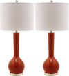 Safavieh Mae 305-Inch H Long Neck Ceramic Table Lamp Blood Orange 