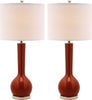 Safavieh Mae 305-Inch H Long Neck Ceramic Table Lamp Blood Orange main image