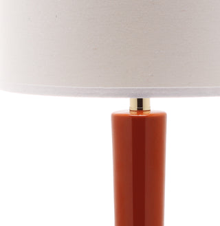 Safavieh Mae 305-Inch H Long Neck Ceramic Table Lamp Blood Orange 