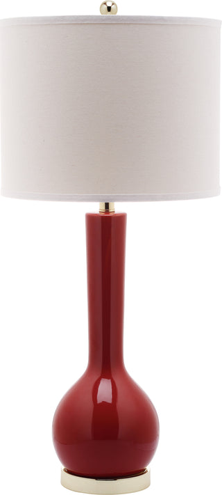 Safavieh Mae 305-Inch H Long Neck Ceramic Table Lamp Red 