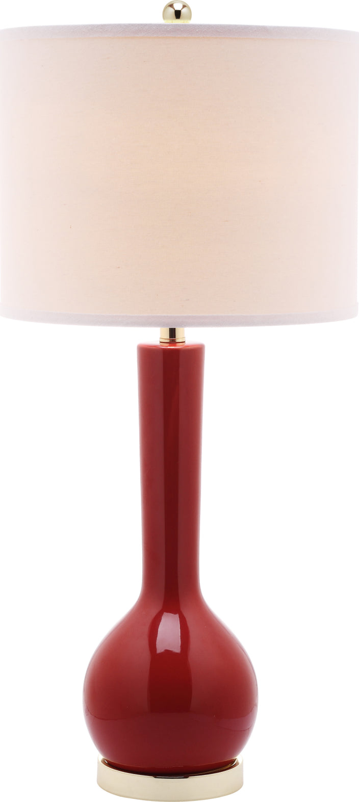 Safavieh Mae 305-Inch H Long Neck Ceramic Table Lamp Red main image