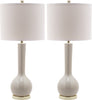 Safavieh Mae 305-Inch H Long Neck Ceramic Table Lamp Light Grey 