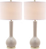 Safavieh Mae 305-Inch H Long Neck Ceramic Table Lamp Light Grey 