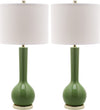 Safavieh Mae 305-Inch H Long Neck Ceramic Table Lamp Green 