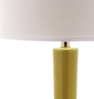 Safavieh Mae 305-Inch H Long Neck Ceramic Table Lamp Mustard Gold 