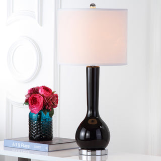 Safavieh Mae 305-Inch H Long Neck Ceramic Table Lamp Black main image