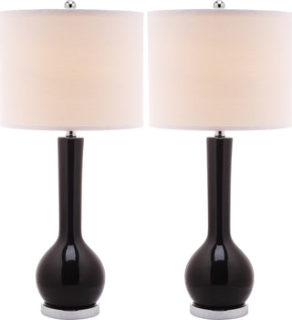 Safavieh Mae 305-Inch H Long Neck Ceramic Table Lamp Black 