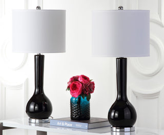 Safavieh Mae 305-Inch H Long Neck Ceramic Table Lamp Black 