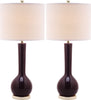 Safavieh Mae 305-Inch H Long Neck Ceramic Table Lamp Dark Purple 