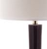 Safavieh Mae 305-Inch H Long Neck Ceramic Table Lamp Dark Purple 