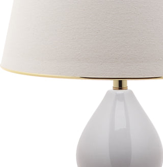 Safavieh Jill 265-Inch H Double-Gourd Ceramic Lamp White Mirror 