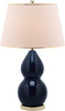 Safavieh Jill 265-Inch H Double-Gourd Ceramic Lamp Navy Mirror main image