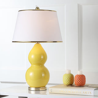 Safavieh Jill 265-Inch H Double-Gourd Ceramic Lamp Mustard Gold main image