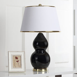 Safavieh Jill 265-Inch H Double-Gourd Ceramic Lamp Black 