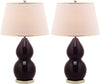 Safavieh Jill 265-Inch H Double-Gourd Ceramic Lamp Dark Purple main image