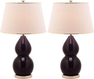 Safavieh Jill 265-Inch H Double-Gourd Ceramic Lamp Dark Purple main image