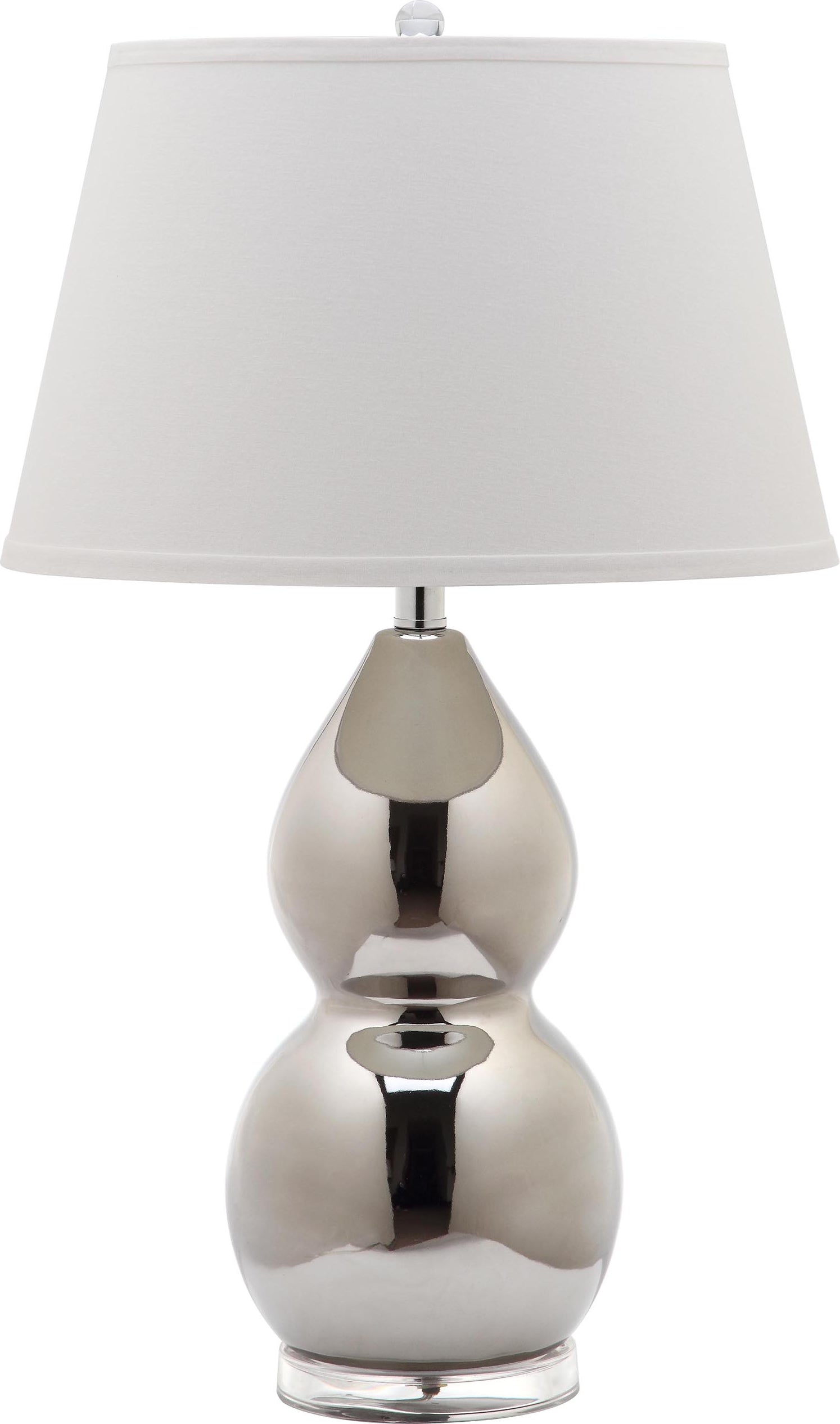 Safavieh Jill Double-Gourd Ceramic Lamp Silver – Incredible Rugs