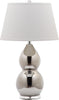 Safavieh Jill 265-Inch H Double-Gourd Ceramic Lamp Silver Mirror 