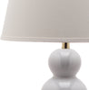 Safavieh Pamela 28-Inch H Triple Gourd Ceramic Lamp White Mirror 