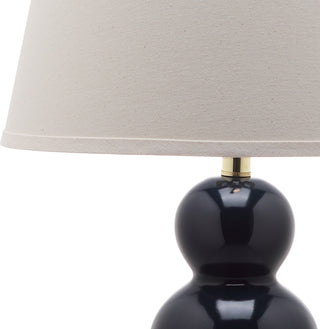 Safavieh Pamela 28-Inch H Triple Gourd Ceramic Lamp Navy 