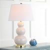 Safavieh Pamela 28-Inch H Triple Gourd Ceramic Lamp Light Grey Mirror 