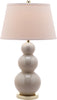 Safavieh Pamela 28-Inch H Triple Gourd Ceramic Lamp Light Grey Mirror main image