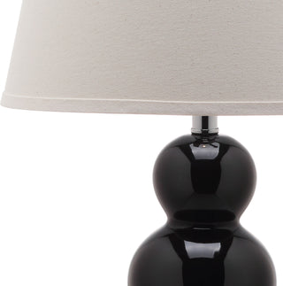 Safavieh Pamela 28-Inch H Triple Gourd Ceramic Lamp Black 