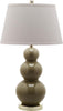 Safavieh Pamela 28-Inch H Triple Gourd Ceramic Lamp Taupe 